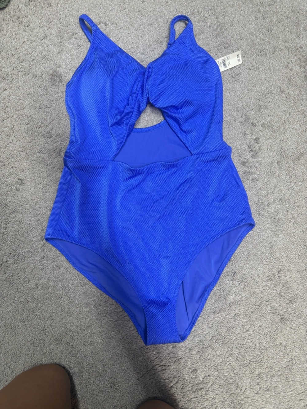 aerie Blue One-Piece Swimsuit with Front Cutout